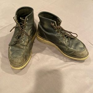 REDWING MOC TOE 7 EYELET WORK BOOTS, US SIZE 9.5